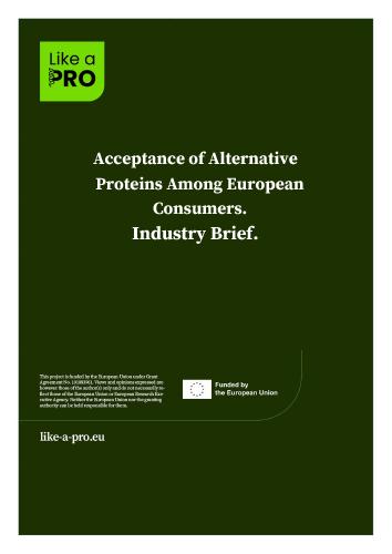 Acceptance of Alternative Proteins Among European Consumers